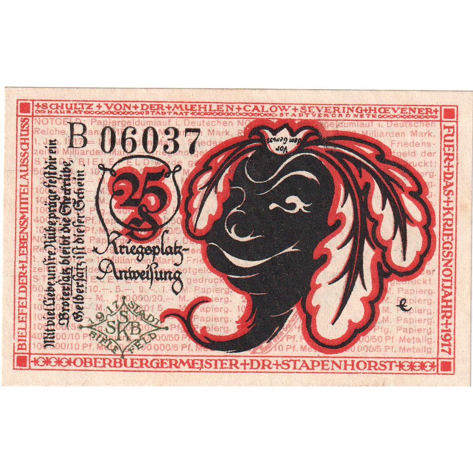 Germany, Bielefeld, 25 Pfennig, 1919-04-01, UNC(63)