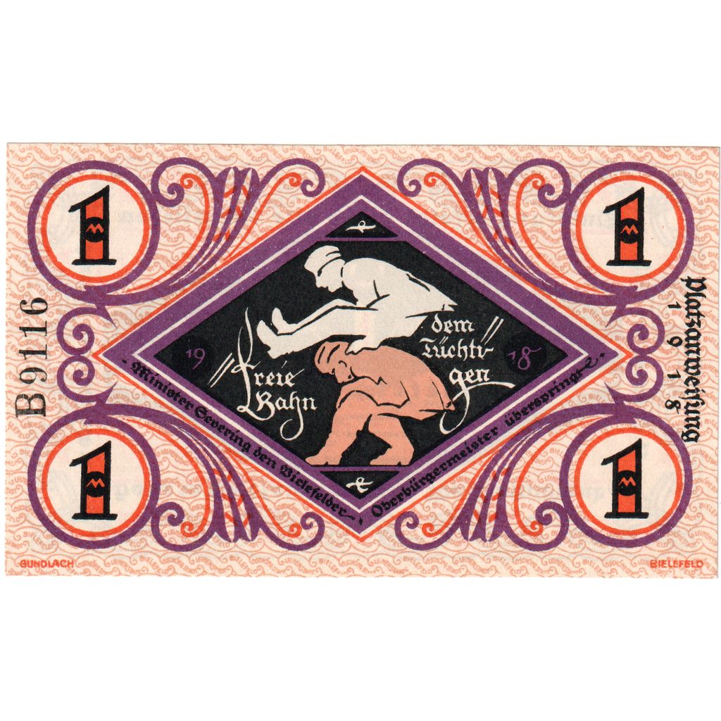 Deutschland, Bielefeld, 1 Mark, 1918-12-01, UNZ-