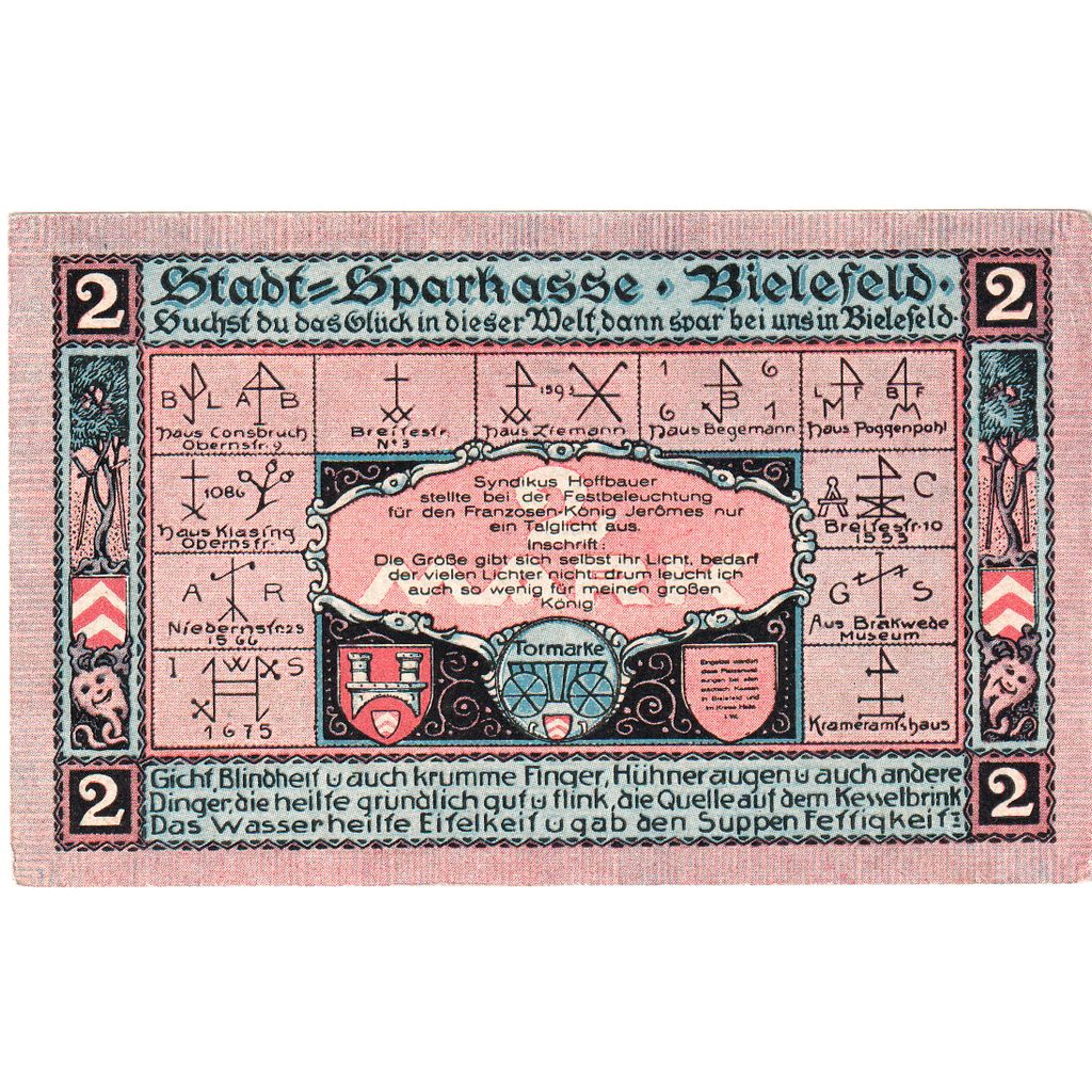 Deutschland, Bielefeld, 2 Mark, 1921-05-15, VZ