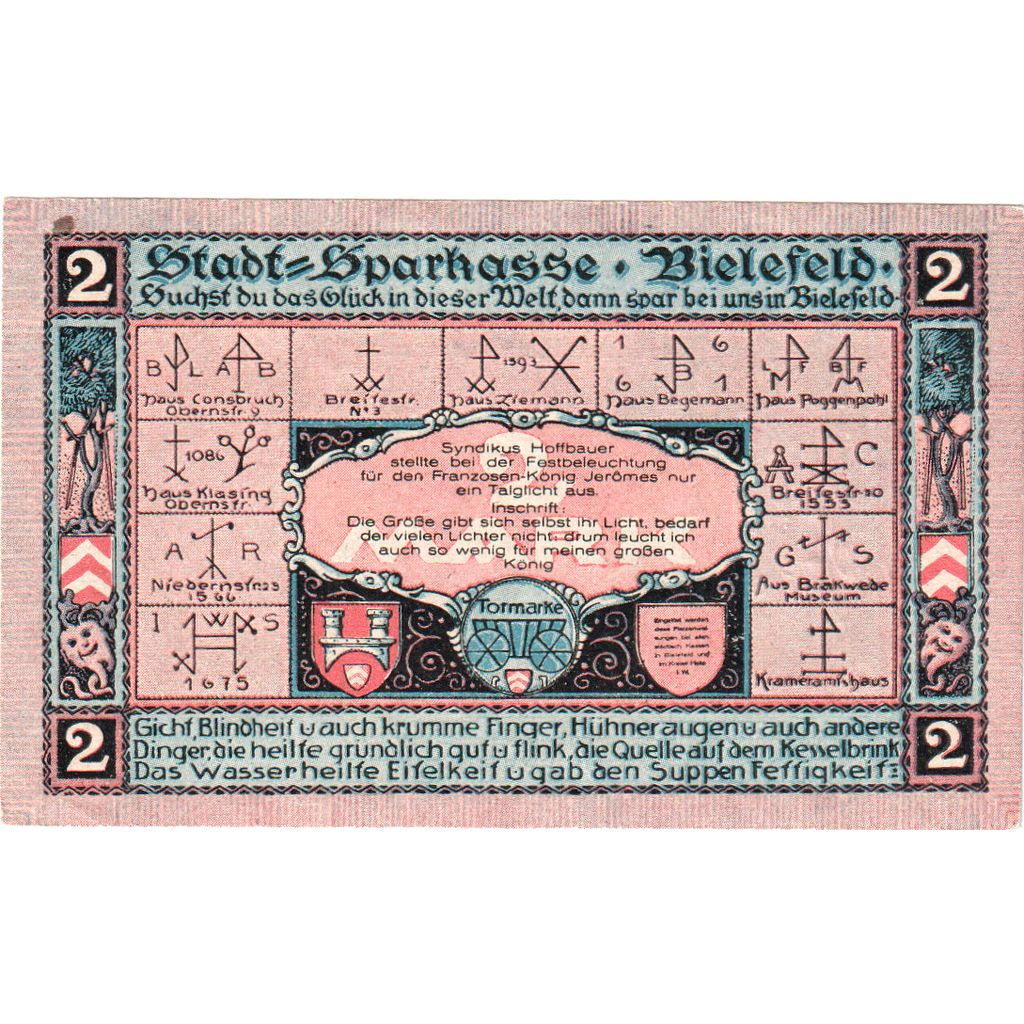 Deutschland, Bielefeld, 2 Mark, 1921-05-15, SS
