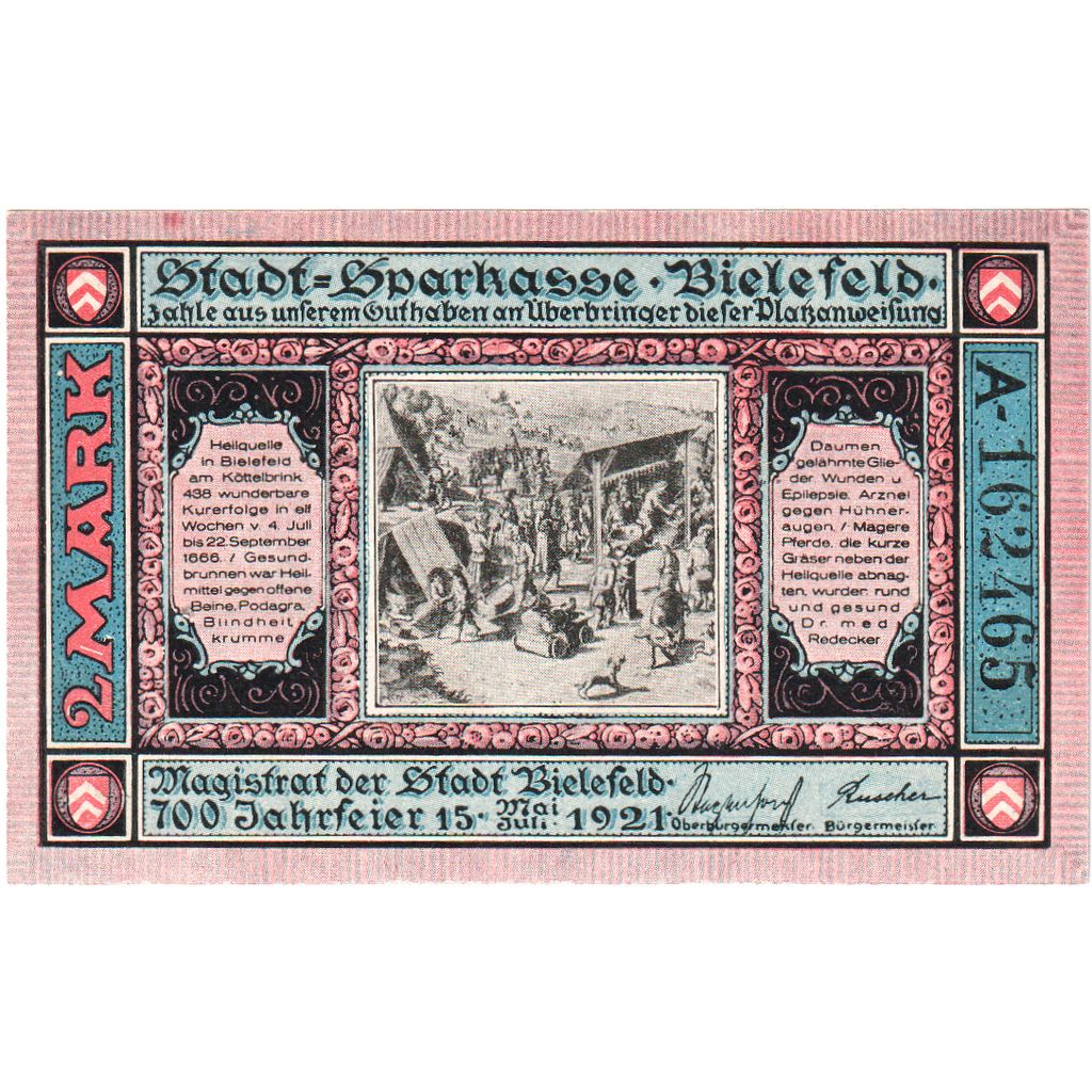 Deutschland, Bielefeld, 2 Mark, 1921-05-15, UNZ-
