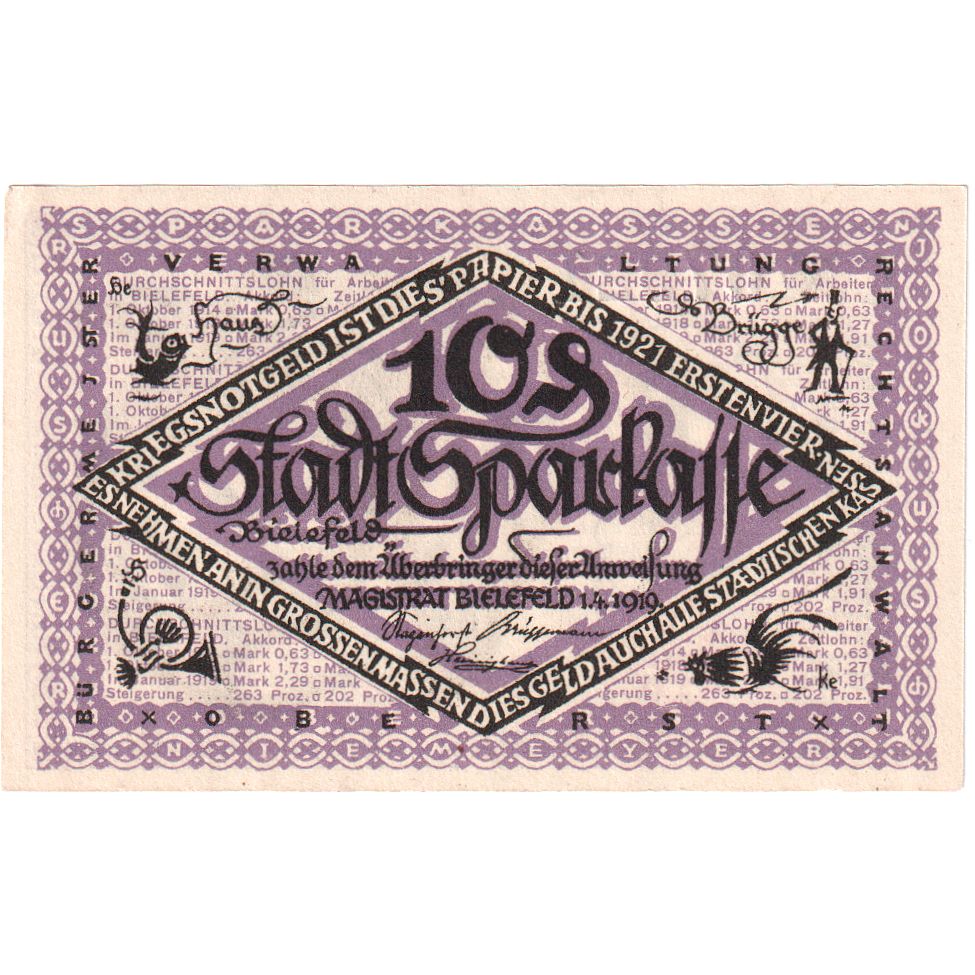Deutschland, Bielefeld, 10 Pfennig, 1919-04-01, UNZ-