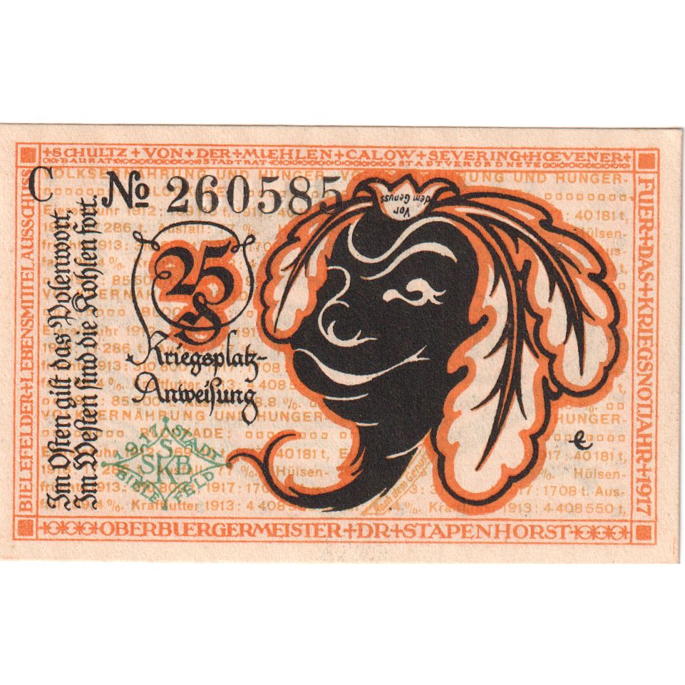 Germany, Bielefeld, 25 Pfennig, 1919-04-01, UNC(63)