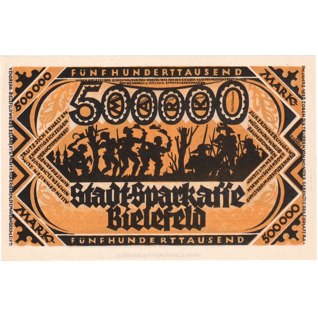 Germany, Bielefeld, 500000 Mark, 1923-08-20, UNC(63)