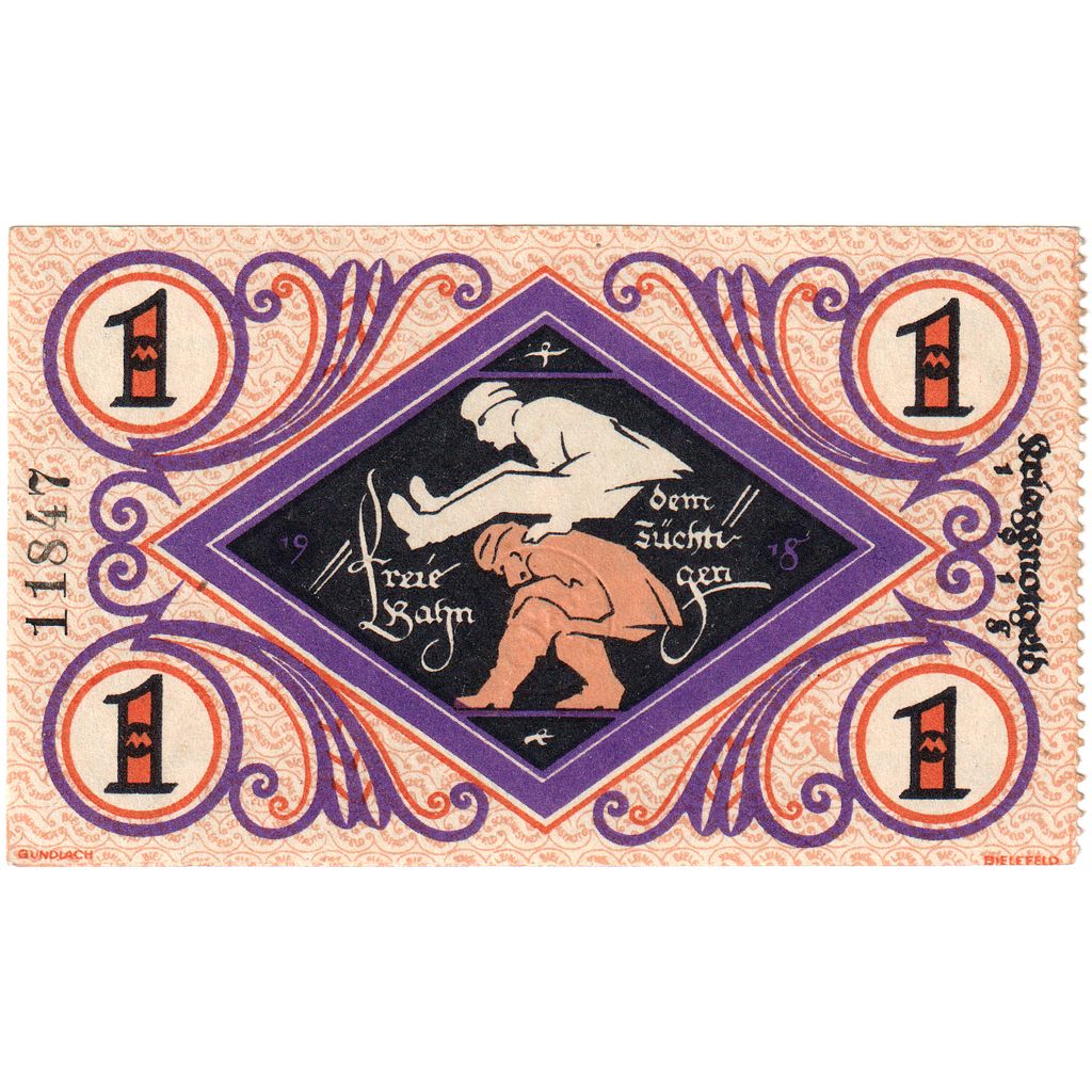 Duitsland, Bielefeld, 1 Mark, 1918-12-01, SUP