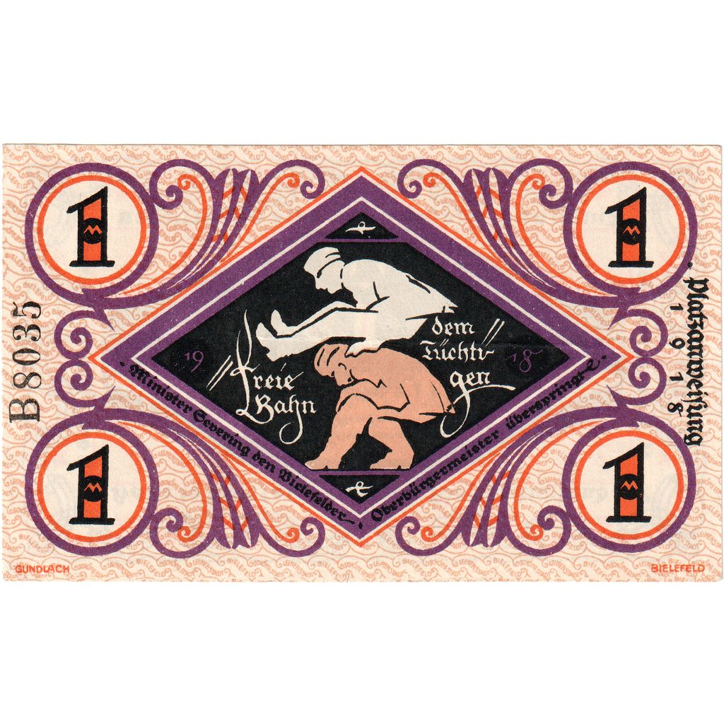 Duitsland, Bielefeld, 1 Mark, 1918-12-01, TTB