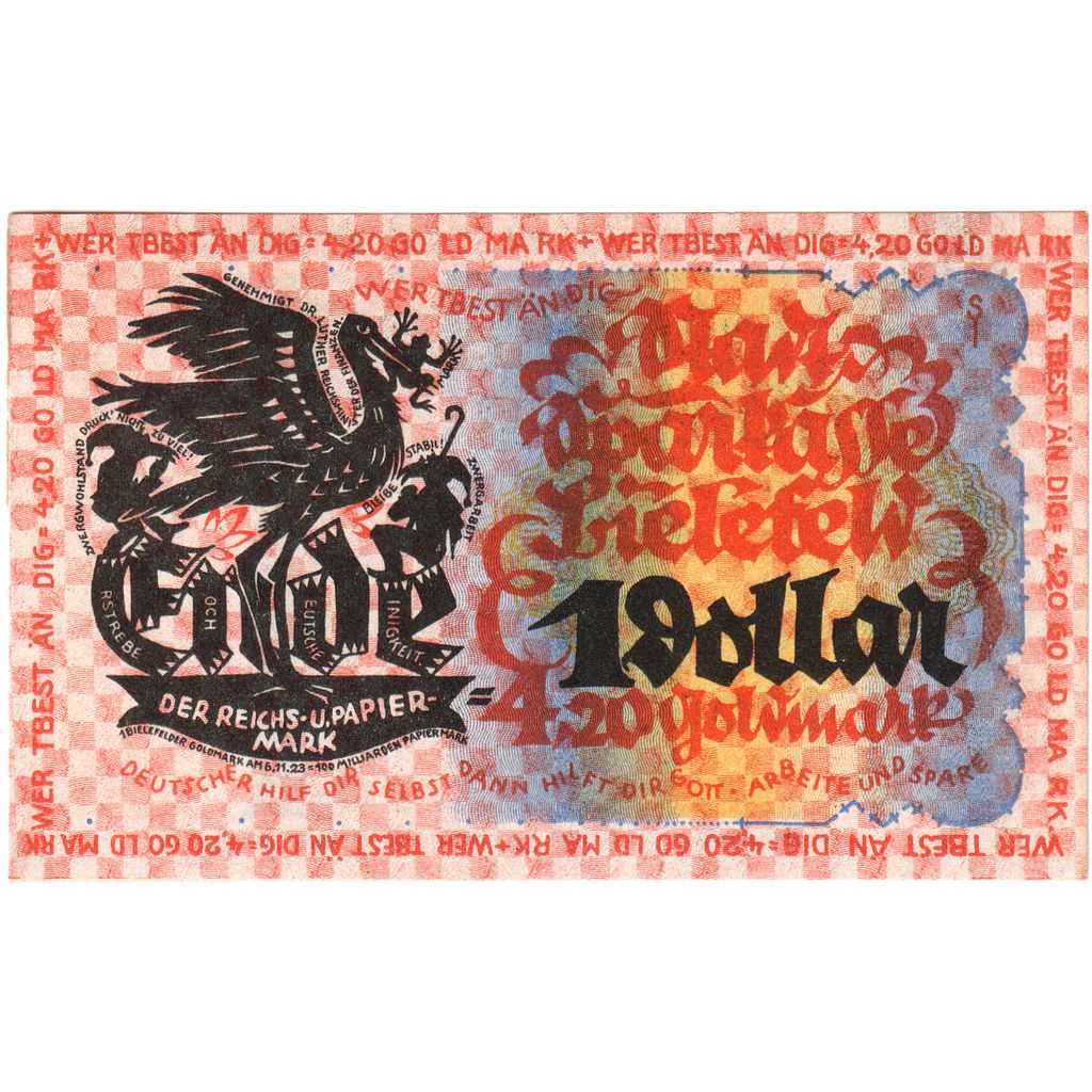 Germany, Bielefeld, 4.20 Goldmark, 1923-11-06, UNC(64)