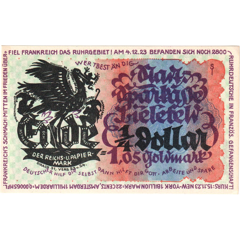 Germany, Bielefeld, 1.05 Goldmark, 1923-11-06, UNC(63)