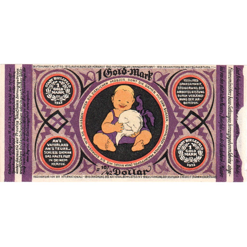 Germany, Bielefeld, 1 Goldmark, 1923-11-24, UNC(60-62), Grabowski:99