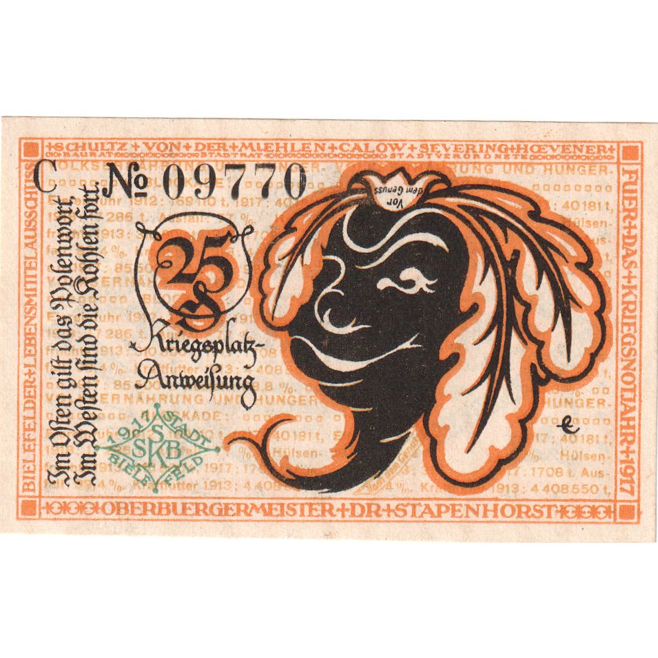 Alemania, Bielefeld, 25 Pfennig, 1919-04-01, EBC, Grabowski:B44.9b