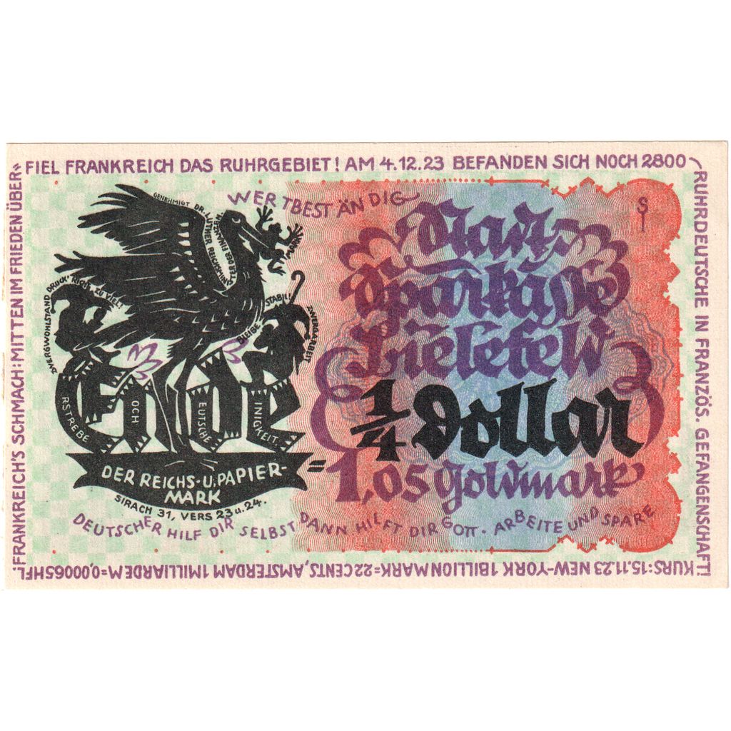 Alemania, Bielefeld, 1.05 Goldmark, 1923-11-08, SC
