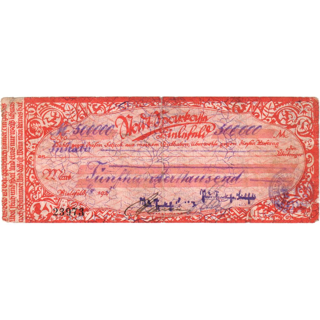 Alemanha, Bielefeld, 500000 Mark, 1923-08-01, VF(30-35)