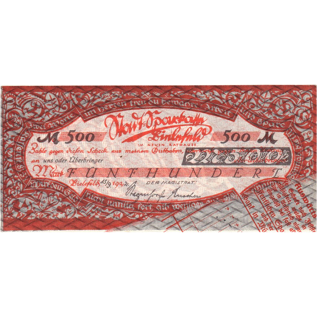 Duitsland, Bielefeld, 500 Mark, 1924-09-15, SPL