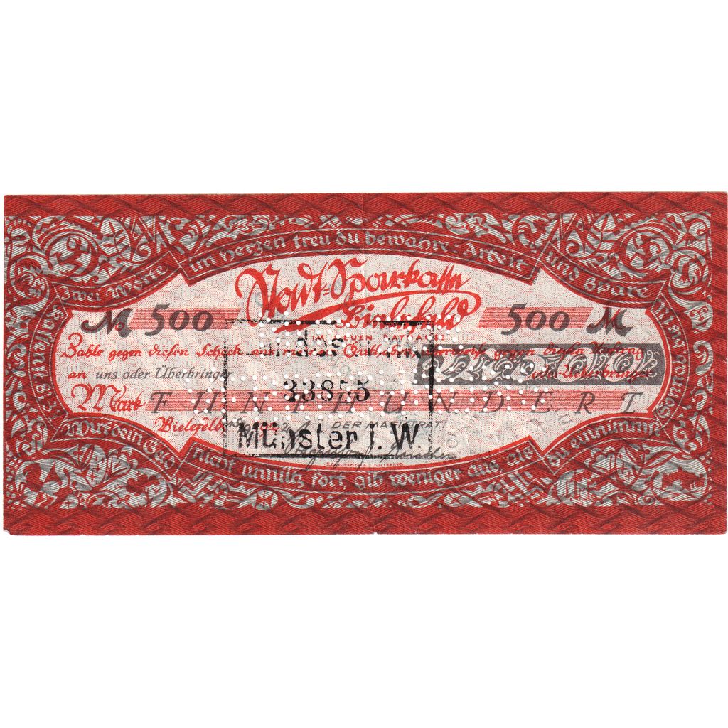 Alemanha, Bielefeld, 500 Mark, 1924-09-15, AU(50-53)