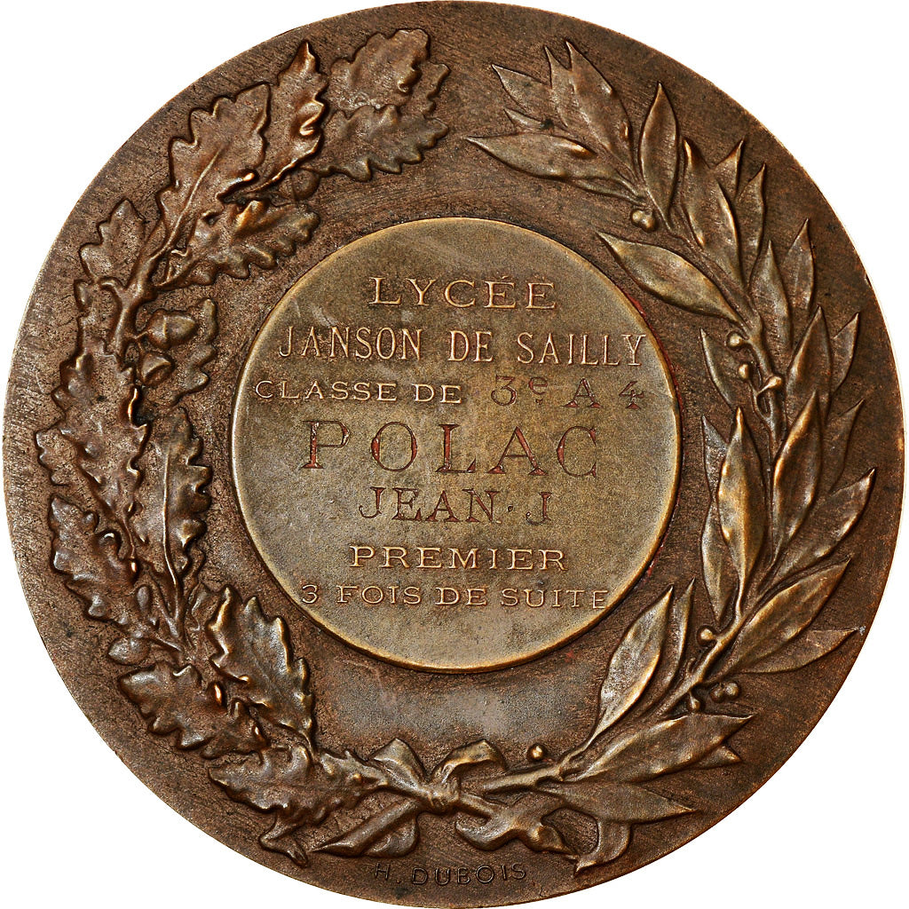Frankrijk, Medaille, Enseignement, Lycée Janson de Sailly, Polac Jean, Paris