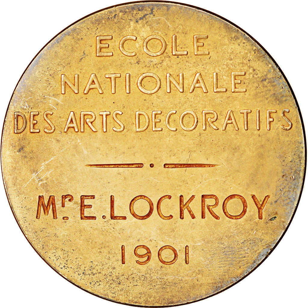 France, Medal, Ecole Nationale des Arts Décoratifs, Mr. E. Lockroy, Arts &