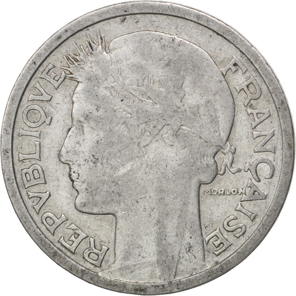 Monnaie, France, Morlon, Franc, 1945, Beaumont le Roger, TB, Aluminium