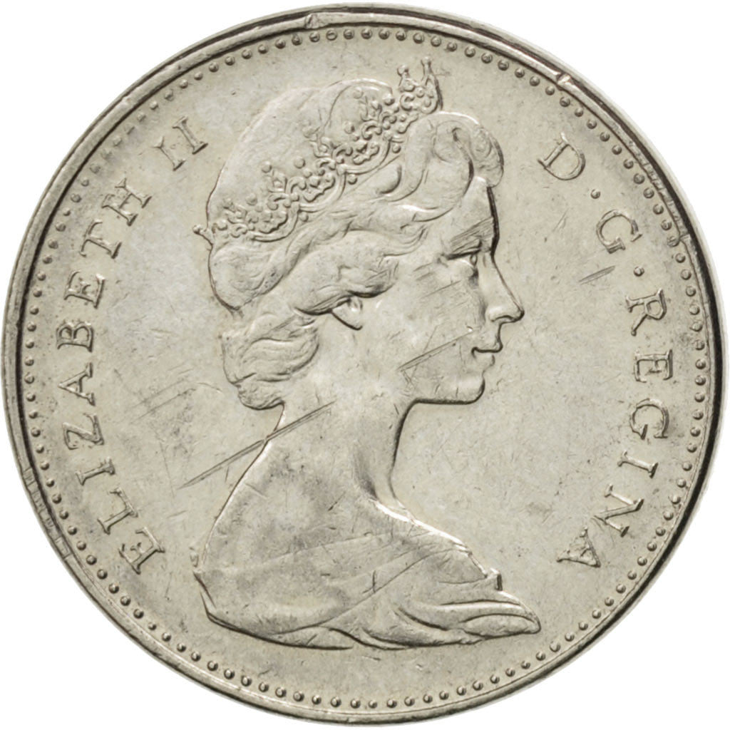 Coin, Canada, Elizabeth II, 5 Cents, 1974, Ottawa, EF(40-45), Nickel, KM:60.1
