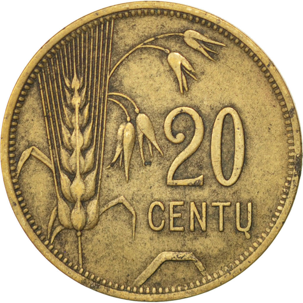 Münze, Lithuania, 20 Centu, 1925, SS, Aluminum-Bronze, KM:74