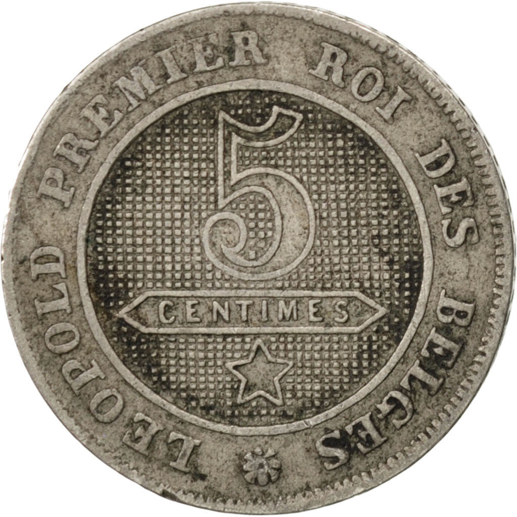 Coin, Belgium, Leopold I, 5 Centimes, 1861, EF(40-45), Copper-nickel, KM:21