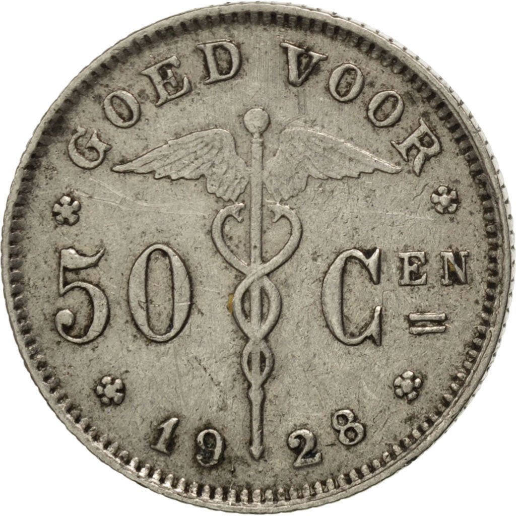 Monnaie, Belgique, 50 Centimes, 1928, TTB, Nickel, KM:88