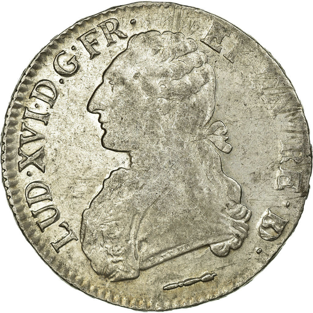 Moneda, Francia, Louis XVI, Écu de Béarn aux branches d'olivier, Ecu, 1785