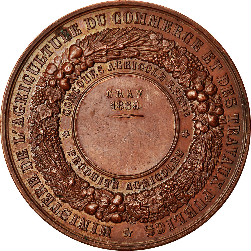 Frankrijk, Medaille, Napoléon III, Concours Agricole Régional, Gray