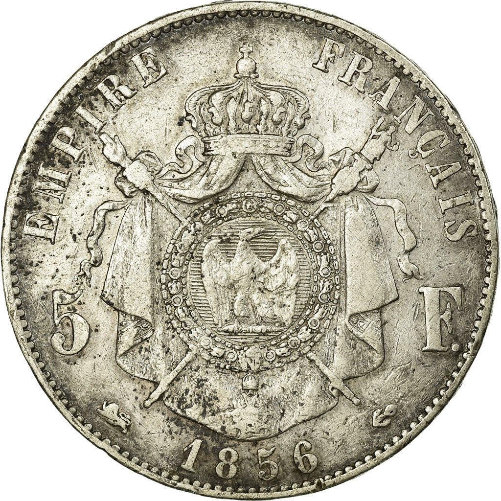 Münze, Frankreich, Napoleon III, Napoléon III, 5 Francs, 1856, Lyon, S+