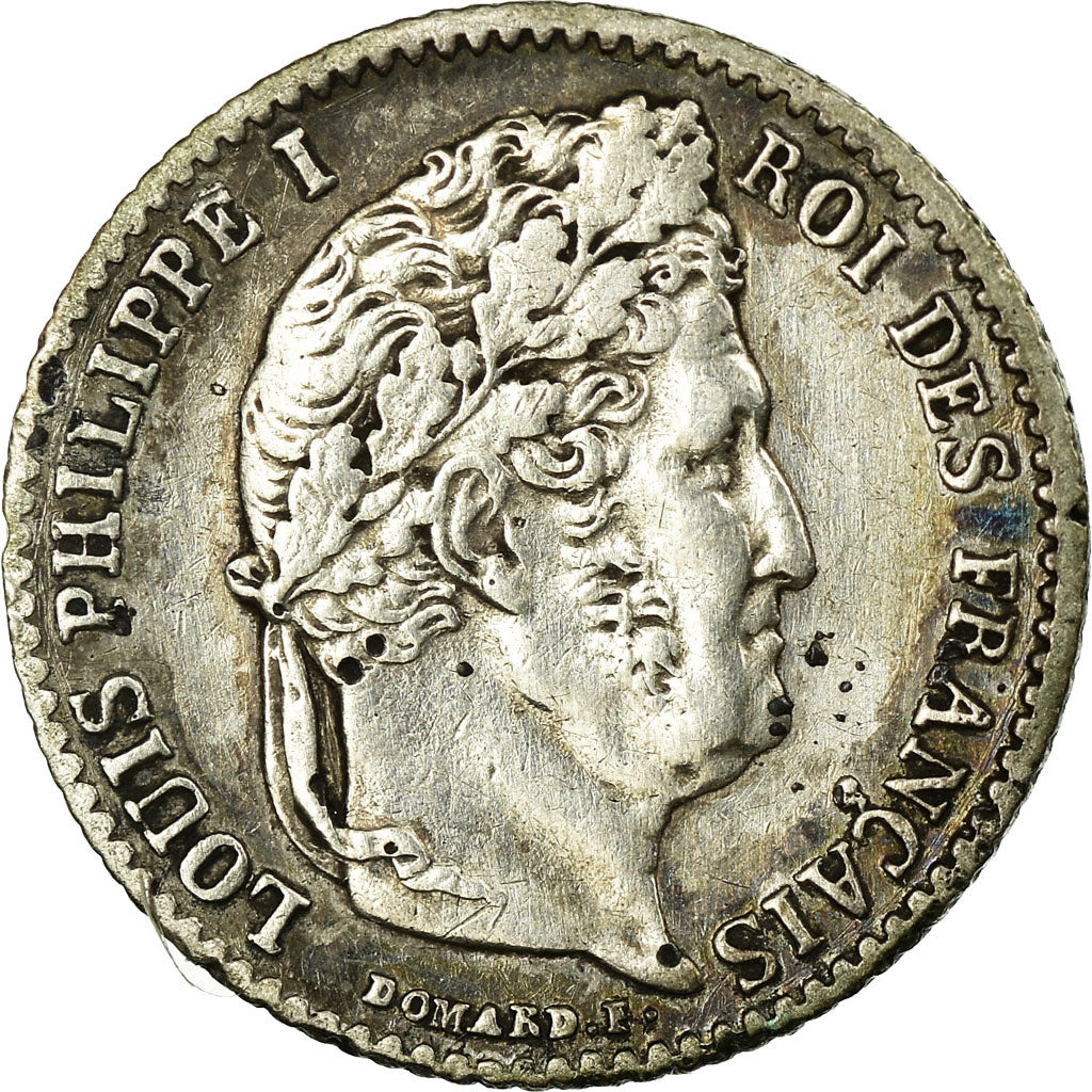 Coin, France, Louis-Philippe, 1/4 Franc, 1833, Rouen, EF(40-45), Silver