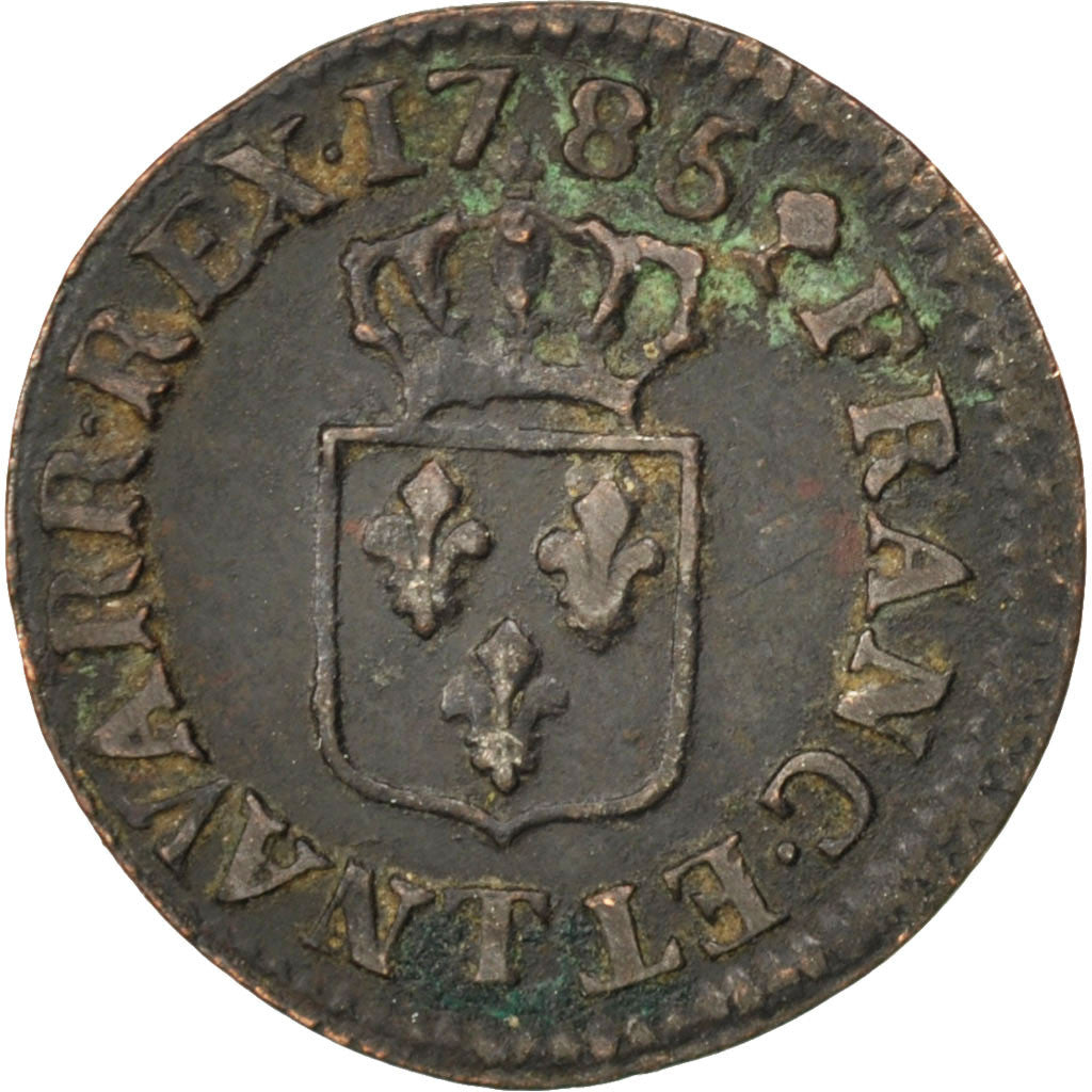 Coin, France, Louis XVI, Liard, Liard, 1785, Nantes, VF(30-35), Copper