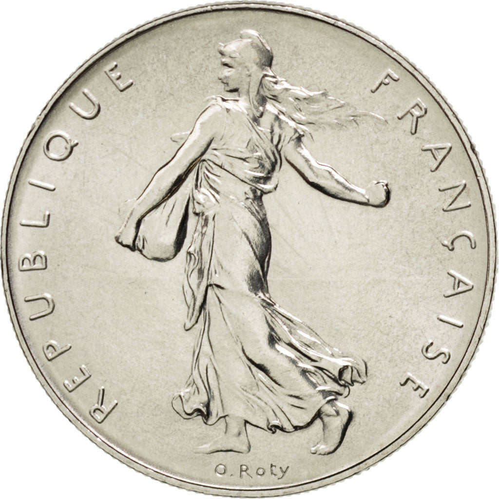 Coin, France, Semeuse, Franc, 1976, MS(63), Nickel, KM:925.1, Gadoury:474