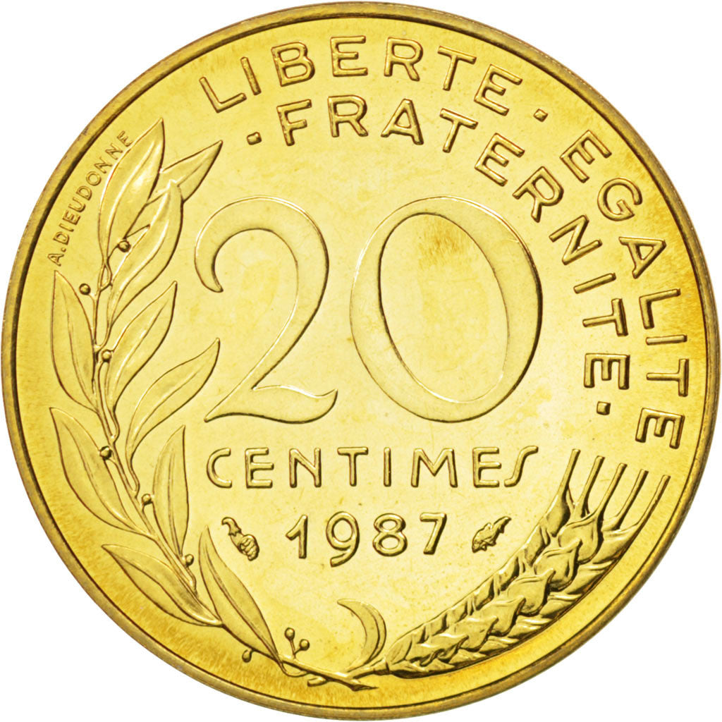 Monnaie, France, Marianne, 20 Centimes, 1987, SPL, Aluminum-Bronze, KM:930