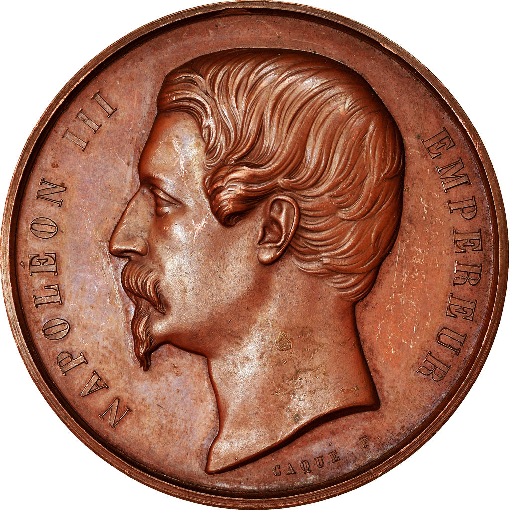 Francia, medaglia, Napoléon III, Exposition Industrielle Artistique et