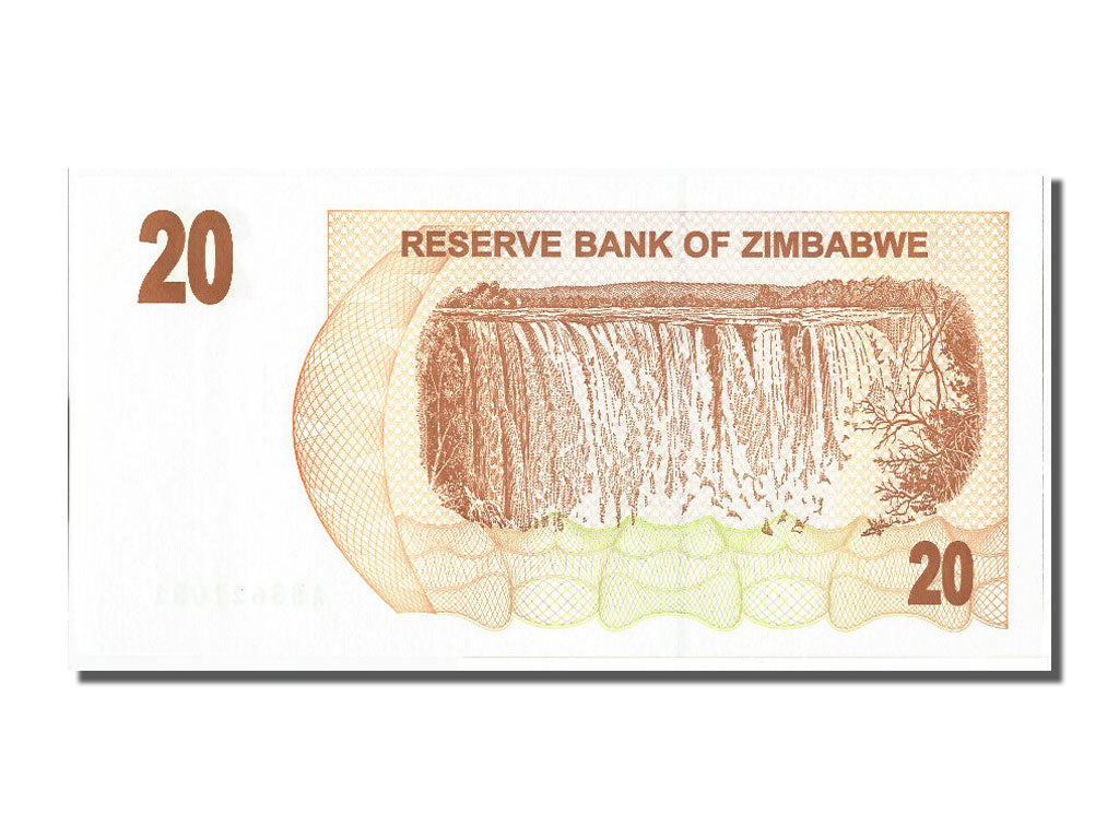 Banknote, Zimbabwe, 20 Dollars, 2006, 2006-08-01, UNC(65-70)