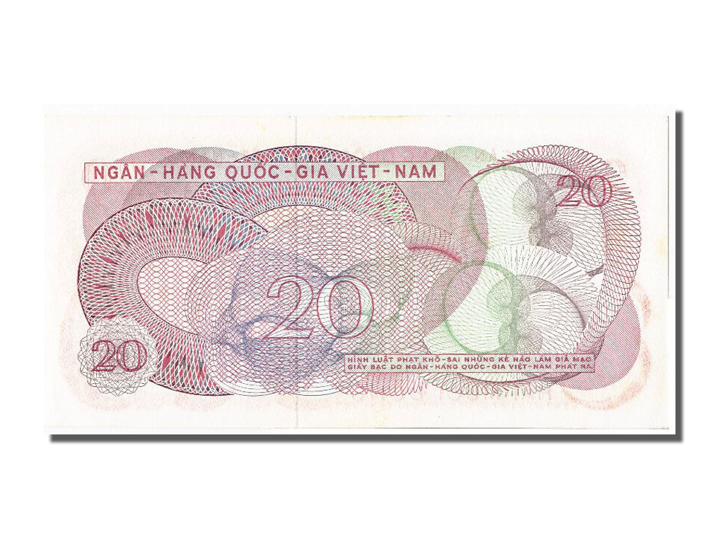 Billet, South Viet Nam, 20 Dông, NEUF