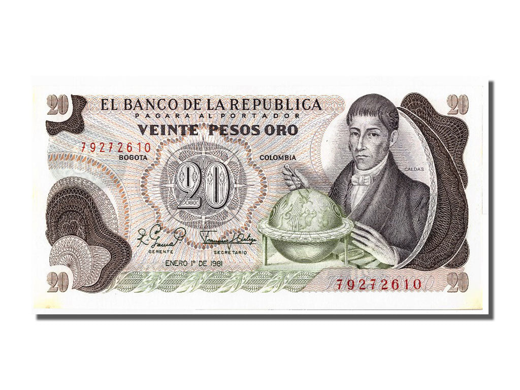 Billete, 20 Pesos Oro, 1981, Colombia, 1981-01-01, UNC