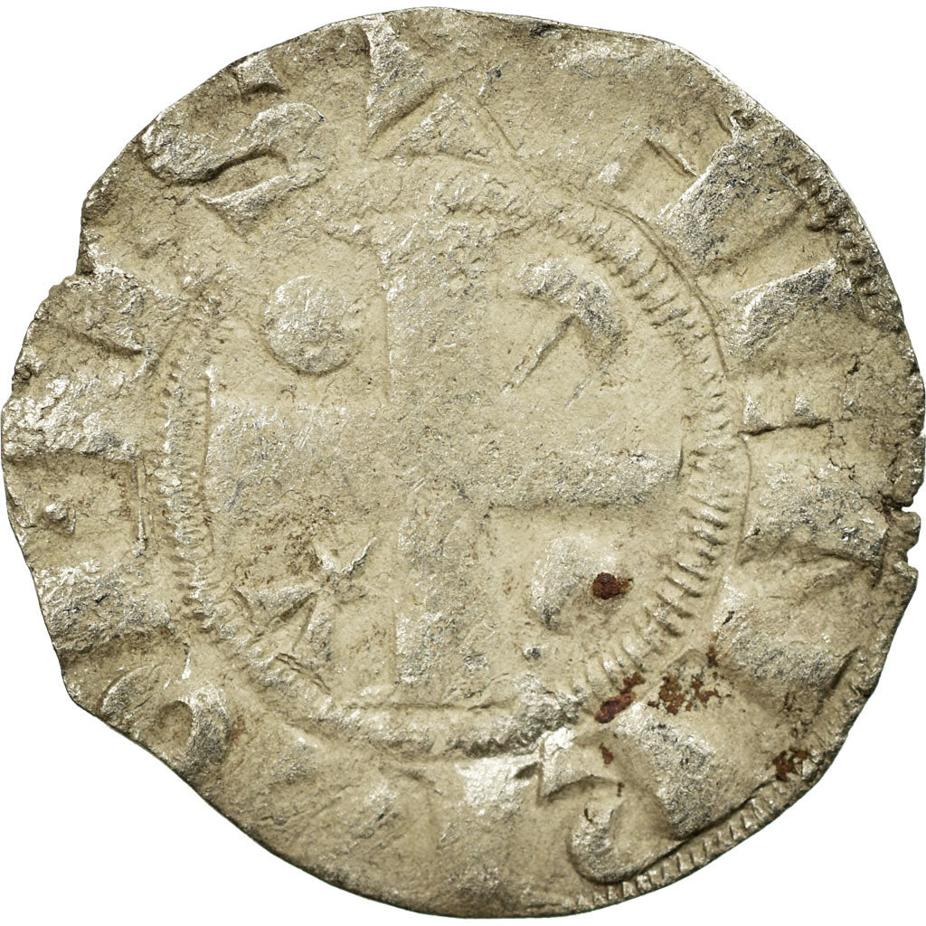 Moneta, Francia, Denarius, Provins, MB+, Argento