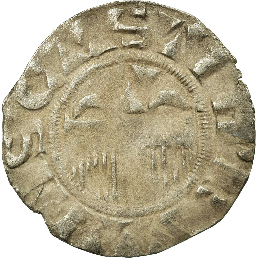 Moneta, Francia, Denarius, Provins, MB+, Argento