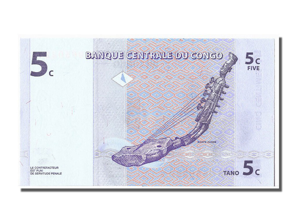 Geldschein, Congo Democratic Republic, 5 Centimes, 1997, 1997-11-01, UNZ
