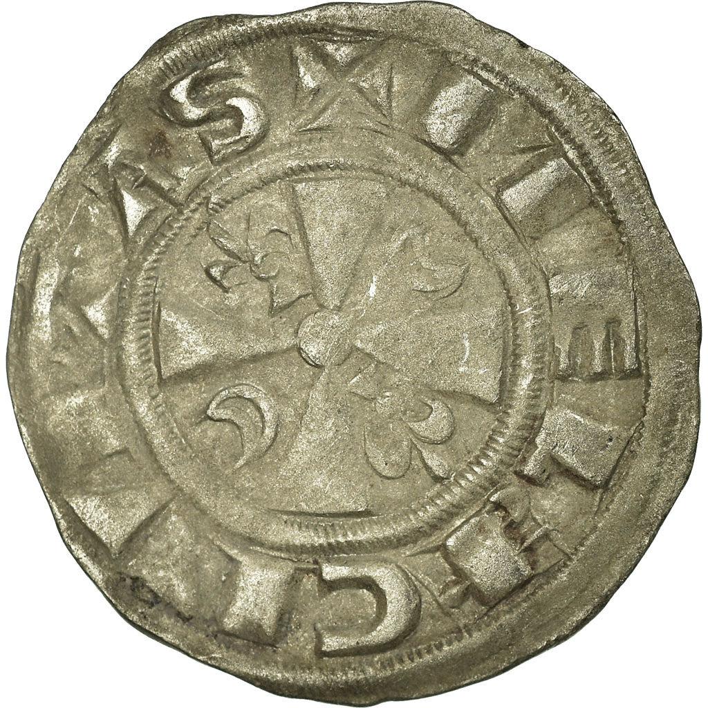 Moneta, Francia, Denarius, Meaux, BB, Argento