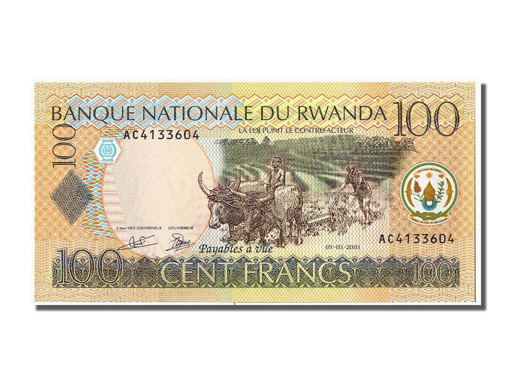 Banknote, Rwanda, 100 Francs, 2003, 2003-05-01, UNC(65-70)
