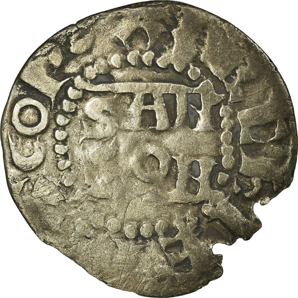 Moneda, Francia, Denarius, Reims, BC+, Plata