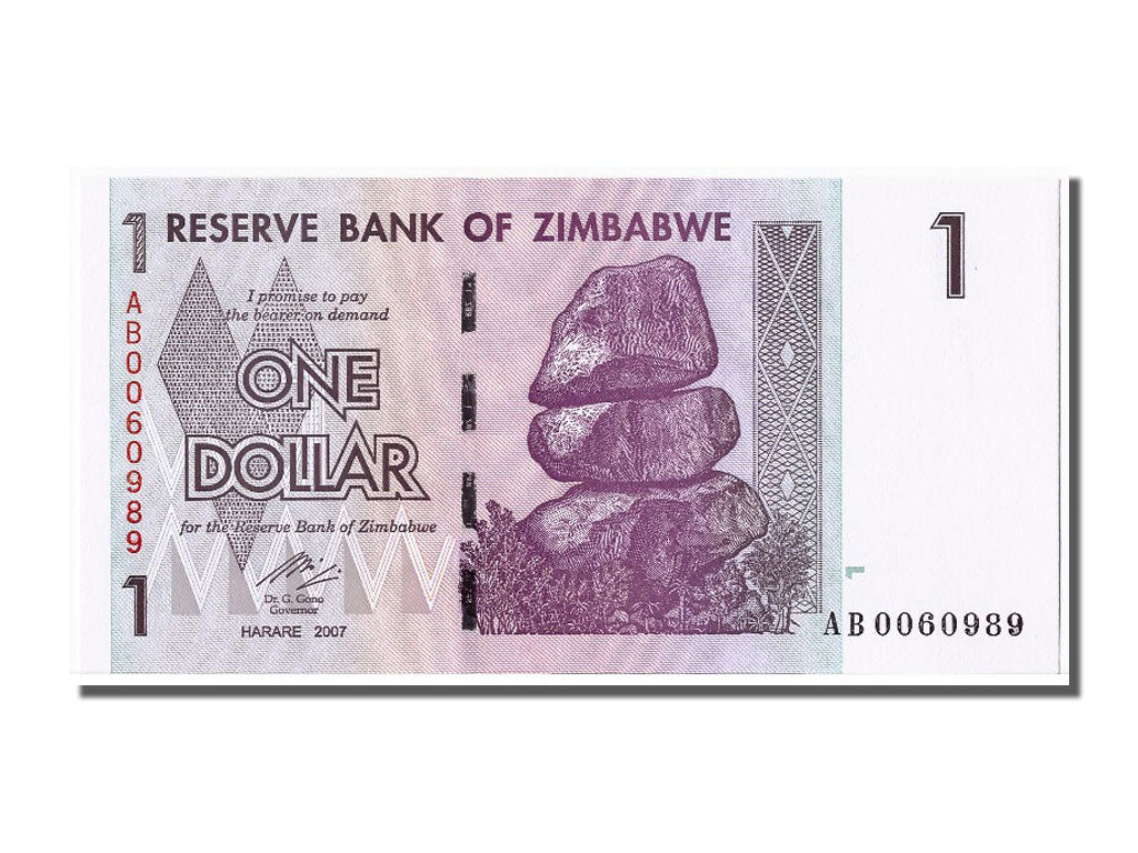 Banknote, Zimbabwe, 1 Dollar, 2008, 2008-08-01, UNC(65-70)