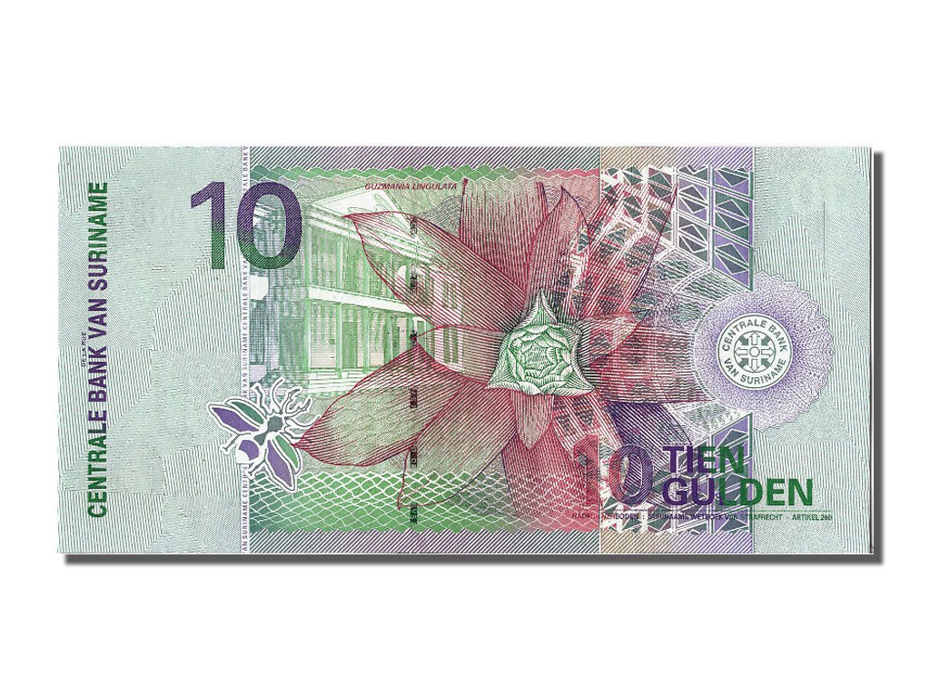 Banknote, Suriname, 10 Gulden, 2000, 2000-01-01, UNC(65-70)