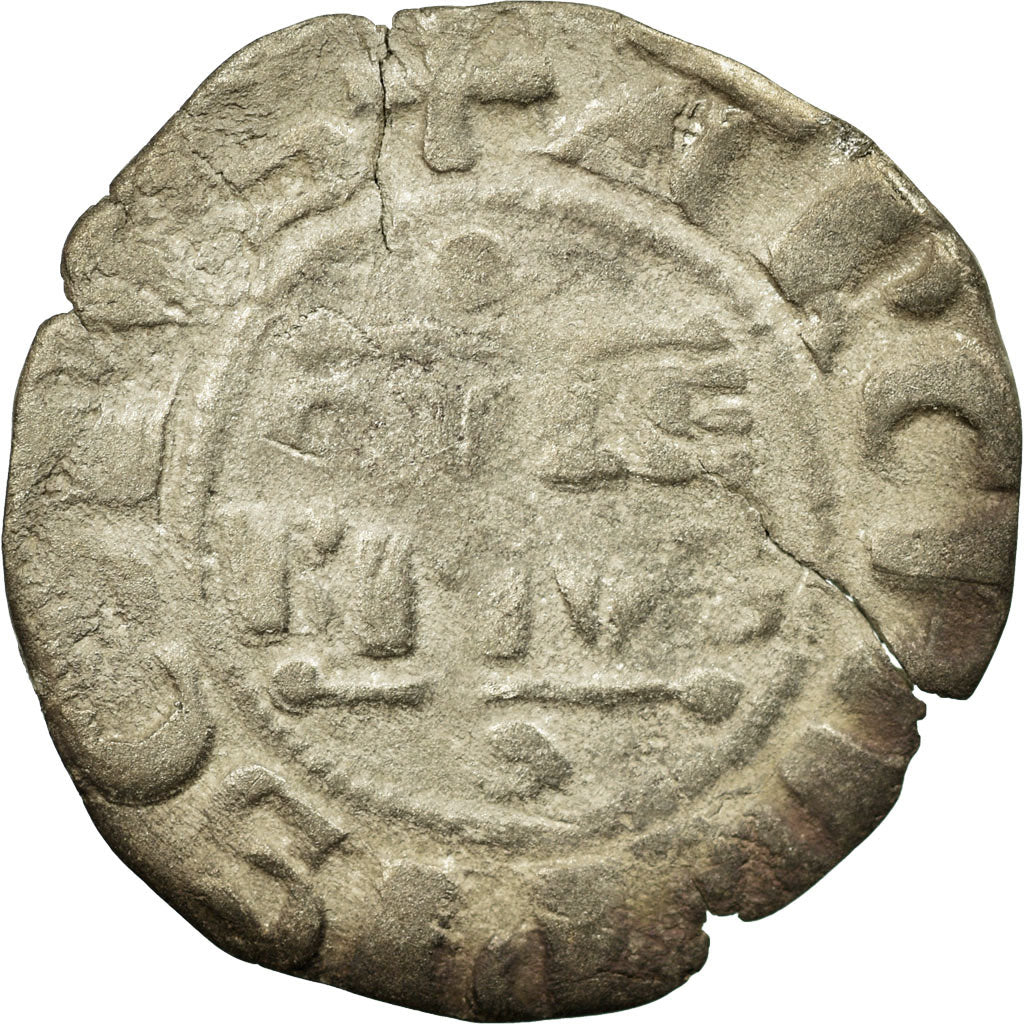 Moneta, Francia, Denarius, Reims, MB+, Argento