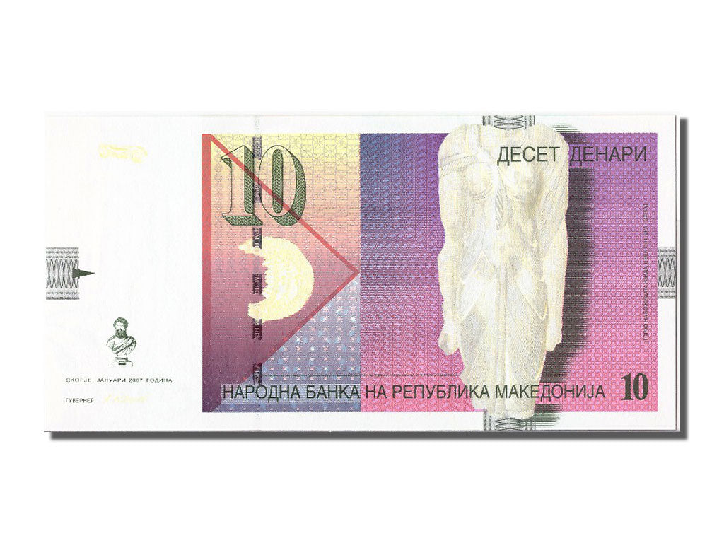 Banknote, Macedonia, 10 Denari, 2007, 2007-01-01, UNC(65-70)