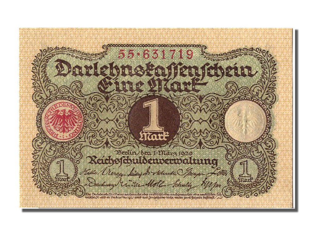 Banknote, Germany, 1 Mark, 1920, 1920-03-01, UNC(65-70)