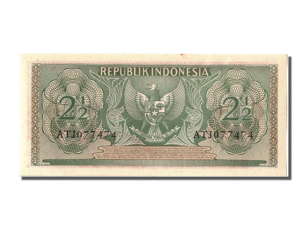 Banknote, Indonesia, 2 1/2 Rupiah, 1956, UNC(65-70)
