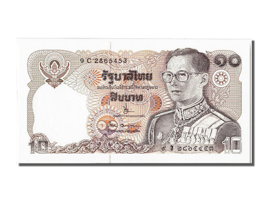 Biljet, Thailand, 10 Baht, 1980, NIEUW