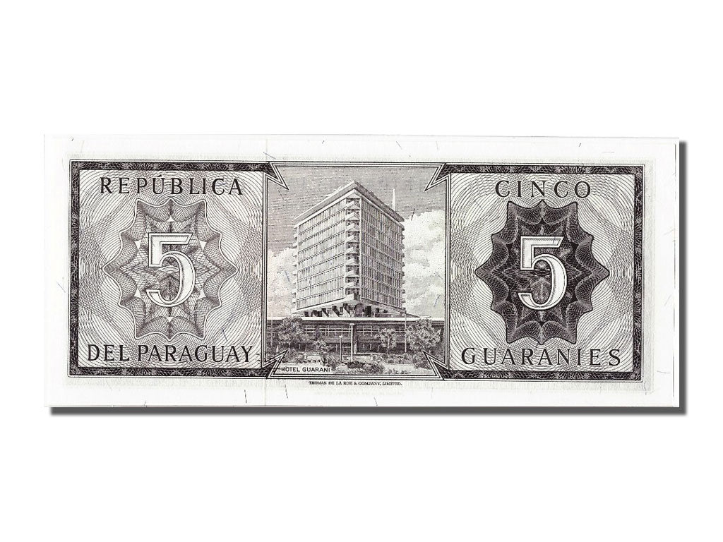 Banknote, Paraguay, 5 Guaranies, 1952, UNC(65-70)
